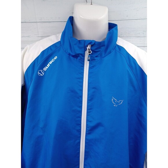 Sunice Jacket Mens Size XL Blue White Golf Full Zip Coat - Picture 2 of 9